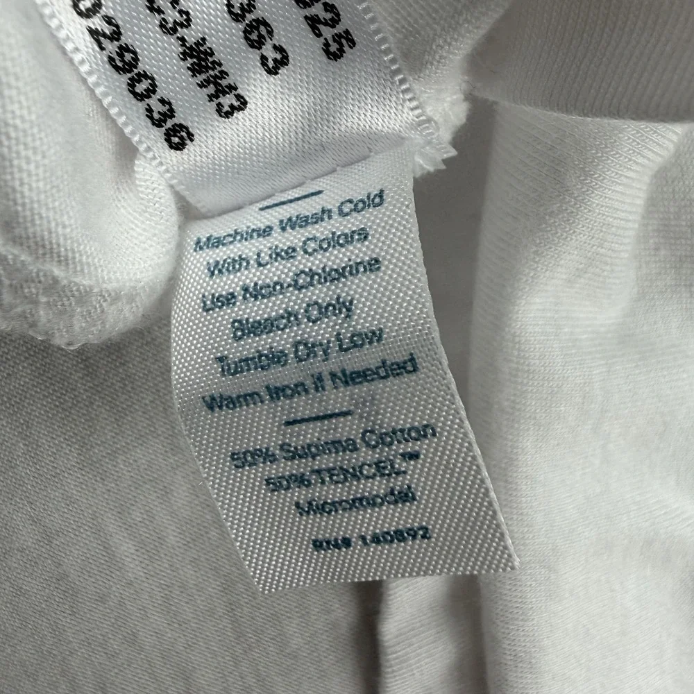 Marine Layer Shirt Womens S White Crew Neck Supima Modal Jersey Tee Made USA
